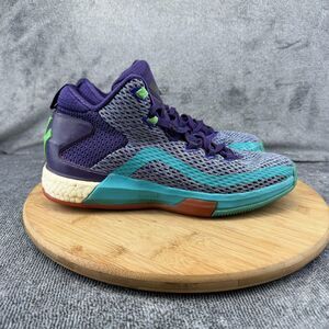 Adidas Crazylight Boost Shoes Mens Size 7 Purple Teal Basketball Sneakers AQ8550